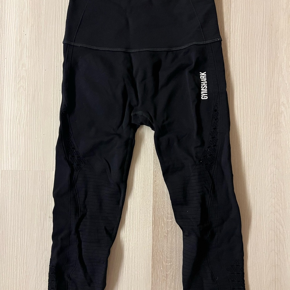 Gymshark Cropped Black Leggings High Waist Activewear